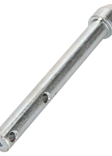 The AGCO Pin (Acp0419000) is a metallic cylindrical component featuring a rounded head and holes drilled through the shaft; currently, there is no detailed product description available.