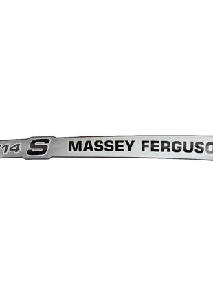 The AGCO Decal - Acw3587170 is a metal 3D logo badge that reads "6714S MASSEY FERGUSON" in black text on a silver background. Currently, there is no additional product description information available.