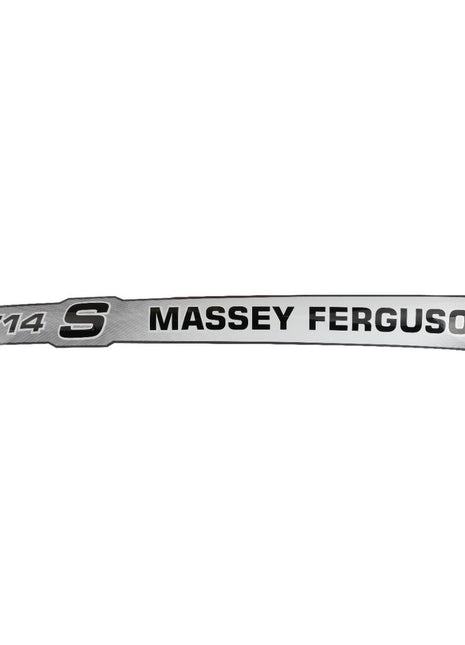 The AGCO Decal - Acw3587170 is a metal 3D logo badge that reads "6714S MASSEY FERGUSON" in black text on a silver background. Currently, there is no additional product description information available.