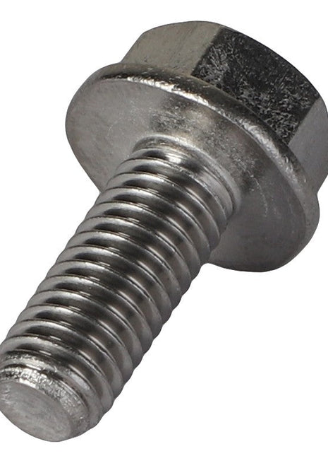 Close-up view of the AGCO Hexagonal Bolt - Acw8777680 featuring a threaded shaft and a flat circular flange.