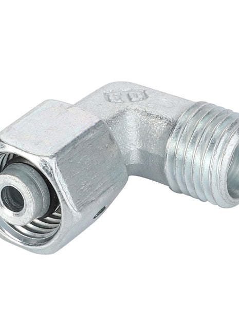 A swivel elbow fitting designed by AGCO, listed as model Acw1755090, featuring threaded male and female ends.