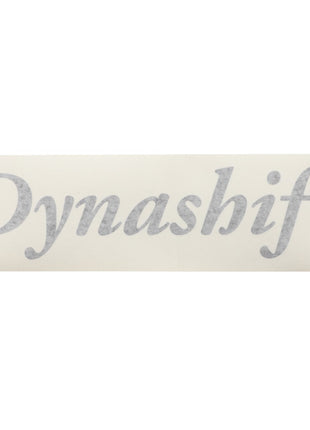 Text reading "Dynashift" in a gray cursive font on a white background, featured as the AGCO | Decal, Dynashift - 4274858M1, designed with the quality of durable stickers suited for agricultural machinery decals.