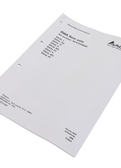 AGCO | Assembly Instruction - Acx2341110 - Farming Parts