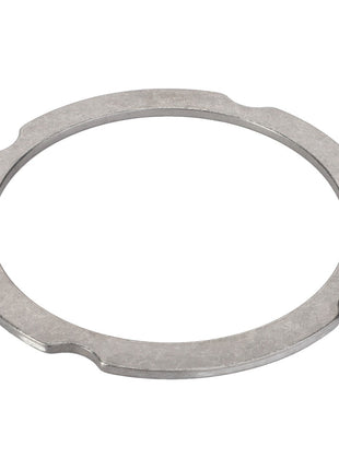 AGCO | Compensating Ring - F007200210230: A circular metal ring featuring notches spaced at intervals around its inner edge. No current product description available.