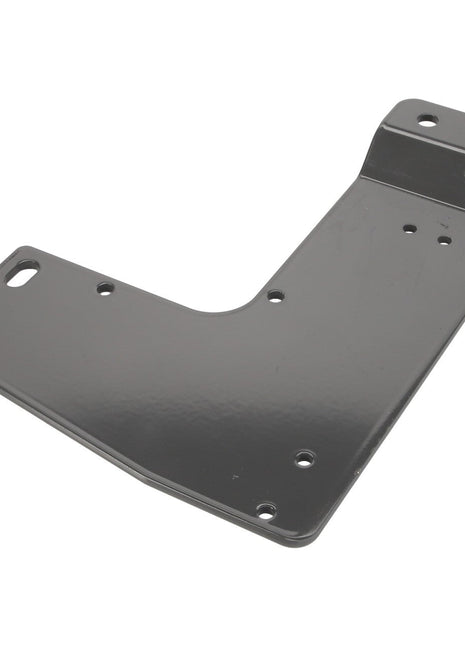 The AGCO Bracket - Acw0788870 from AGCO is a flat, L-shaped metal bracket featuring multiple holes for mounting or attaching purposes, and includes a slightly raised section on one side—note: No current product description available.