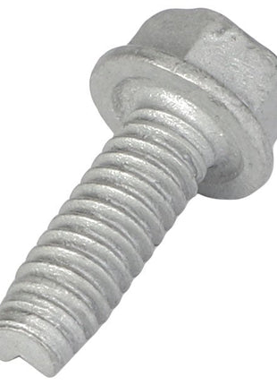 Close-up image of the AGCO SELF-TAPPING SCREW - AG561905, a silver hex head screw with a partially threaded shaft and a slotted drive on the head.