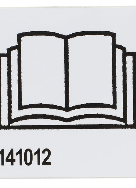 An icon of an open book with two additional books behind it, and the number "141012" at the bottom—no keywords could be extracted from this concise product description for the AGCO Decal - Fel141012 by AGCO.