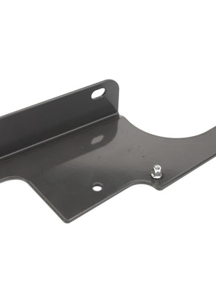 The AGCO | Bracket - Acw1748620 is a black metal mounting bracket featuring three screws and two oval mounting holes, designed for versatile installation. No current product description information is available from the brand AGCO.