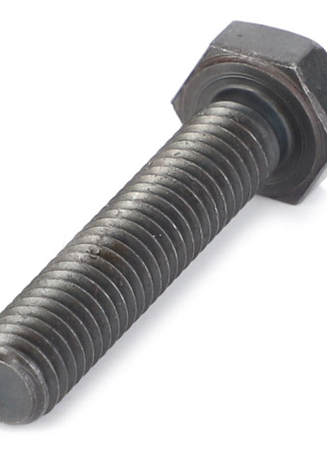 A close-up image of the AGCO Hex Cap Screw - Va020754, featuring a threaded shaft and hexagonal head. The screw is metallic with a dark finish, and currently, no product description is available for this item.