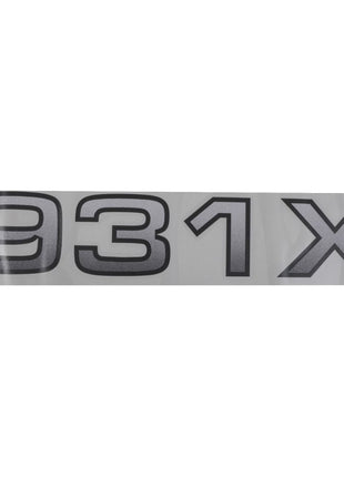 A graphic showing the alphanumeric combination "931X" in bold, metallic letters on a rectangular silver background representing the AGCO DECAL - AL11137072 with no current product description.