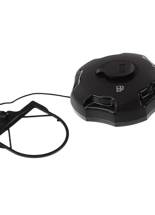 A black retractable dog leash with an ergonomic handle, a plastic clip attachment, and no current product description information available, under the product name AGCO Locking Cap - Acw1301650 by the brand AGCO.