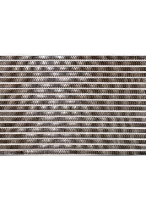 The AGCO Oil Cooler, model Acw023908A, features an oil-to-air type cooling system with a rectangular heat exchanger, ribbed rows of fins, and is equipped with two mounting brackets to ensure accurate lubrication and optimal oil temperature management.