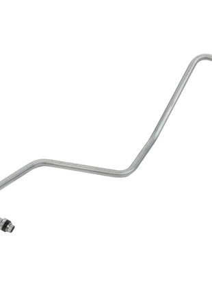 A current product description is available for the AGCO | Left Hand Brake Pipe - Acw7086420. This metal fuel line pipe features multiple bends and has two fittings at each end.