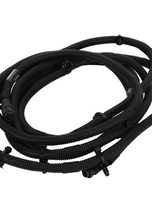 Coiled black electrical wiring harness with connectors - AGCO | Cable - Acw9084730.