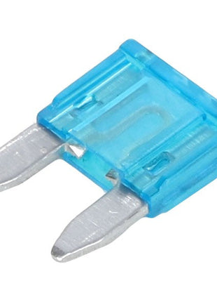 Close-up of the AGCO FUSE - AL5103022, a blue automotive blade fuse with two metallic prongs, used for protecting electrical circuits in vehicles.