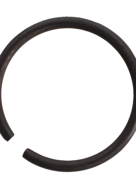 The AGCO Retaining Ring - 3002195X1 is a black metal retaining ring with an open end, forming a near-complete circle; no current product description available.
