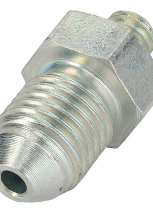 The AGCO Adapter - Acw3544750 is depicted in a close-up image, showcasing its metallic structure. This adapter fitting features a threaded end on one side and a smooth opening on the other, designed for connecting components in fluid or gas systems. No further product description information is currently available for this item.