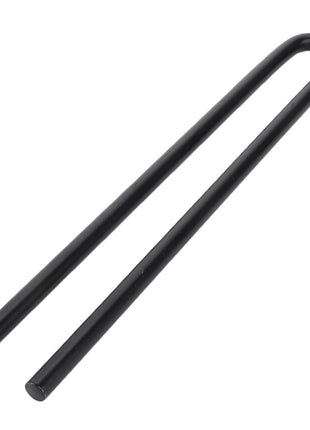 The AGCO Spring Tine, Concave Rake - D28350257 features a black U-shaped metal rod with two straight parallel sides and a rounded bend at the top, ensuring a higher yield.