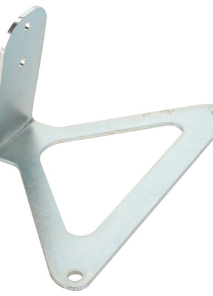 The AGCO Bracket - Acw2096270, a metallic L-shaped bracket with a triangular cutout and three holes, is designed for structural support or mounting purposes. No current product description information is available.