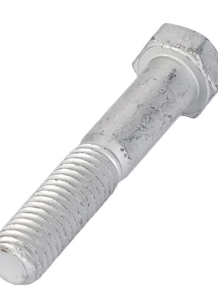 Close-up of the AGCO Hex Head Bolt - AG562490, featuring a threaded metallic shaft and hexagonal head. The bolt displays signs of wear and light corrosion.