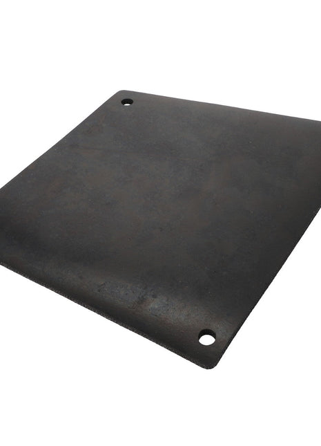 The AGCO Floor Cover - Acw4181270 is a black metal square plate with four holes, one at each corner. No current product description information is available.