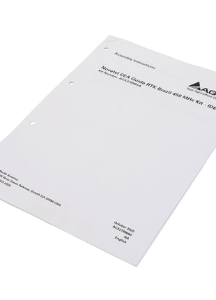 Assembly instruction manual for the AGCO | Assembly Instruction - Acx2789660, dated October 2020. The document features three punched holes on the left for convenient filing.