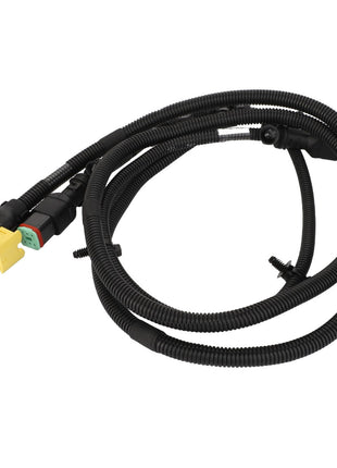 The AGCO Harness - Acw1390720 is a coiled electrical wiring harness featuring various connectors, including a yellow and a green connector, designed for automotive or mechanical applications. No additional product description information is available at this time.