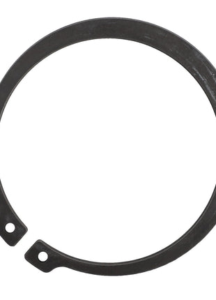 A black circular retaining ring with a small gap and two holes near the ends is identified as AGCO RING - AL5016623 by the brand AGCO. No current product description information is available.