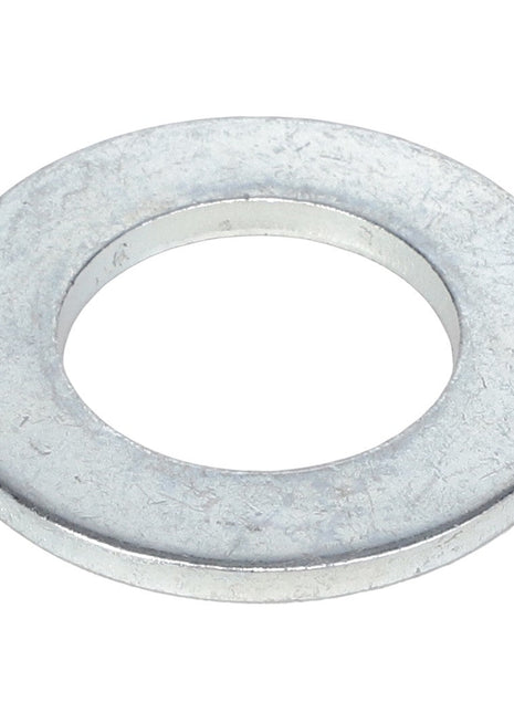 The AGCO FLAT WASHER - AL5013127, a circular metal washer featuring a central hole, is commonly used in fastening applications and serves as an essential component in many assemblies to provide added stability. Currently, no additional product description information is available.