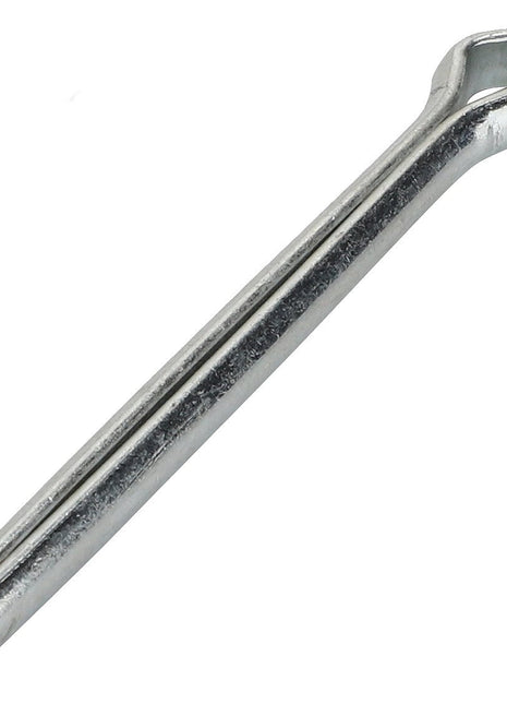 A close-up image of the AGCO Split Pin - La10795401 against a white background. The silver metal pin is partially split at one end and looped at the other end.