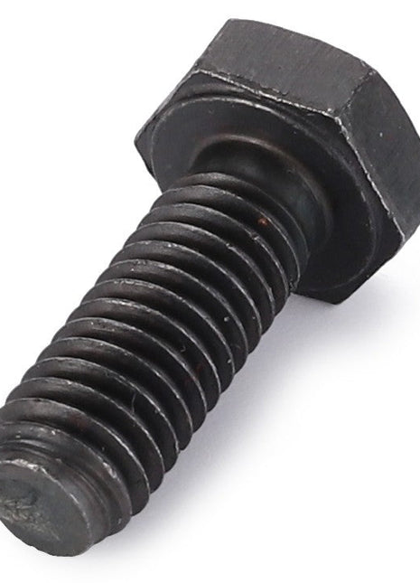A sleek black AGCO Hex Cap Screw - Va020746 rests prominently on a pristine white background.