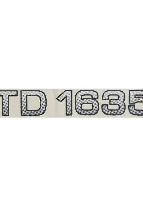A decal labeled "TD 1635" in large, bold, dotted font on a white background, branded by AGCO with the product name "Decal - Fel153252". No current product description available.