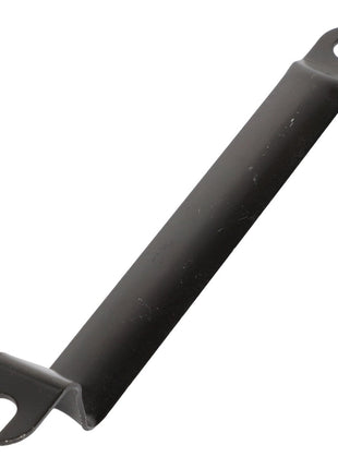 The AGCO | GUIDE - AL5215067 by AGCO is a metal tool characterized by its flat, elongated body with a U-shaped notch at one end and a circular hole at the other. Unfortunately, no current product description information is available for this specific model.