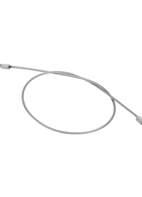 An AGCO | Cable - Acp0344080 by AGCO, featuring looped ends secured with sturdy metal clamps.