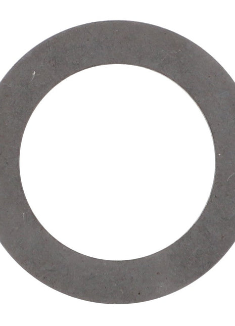 Image of a flat, circular metal washer with a large central hole. Product: AGCO | SHIM - D41652602 from the brand AGCO.