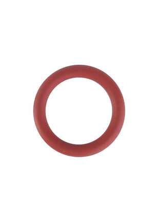 The image depicts an AGCO | O-RING - F718960030110, a red rubber O-ring with a smooth surface, isolated on a white background. No current product description information is available for this item.