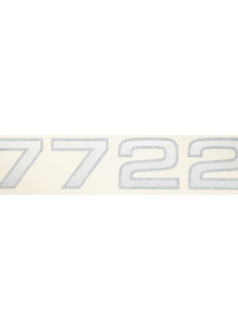 A white background featuring the numbers "7722" in light gray, indicating that there is currently no available description for the AGCO Decal - Fel142114 by AGCO.