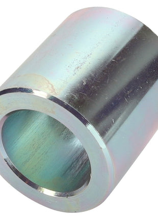 Introducing the AGCO Spacer Bushing - FEL140020: a precision-machined cylindrical metal bushing featuring a hollow center and a smooth, shiny surface for optimal performance. Brand: AGCO.