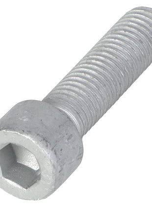 A close-up image of the AGCO Socket Head Setscrew - Acw1047280 in silver, featuring a fully threaded shank. No current product description information is available.