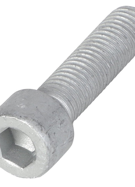A close-up image of the AGCO Socket Head Setscrew - Acw1047280 in silver, featuring a fully threaded shank. No current product description information is available.