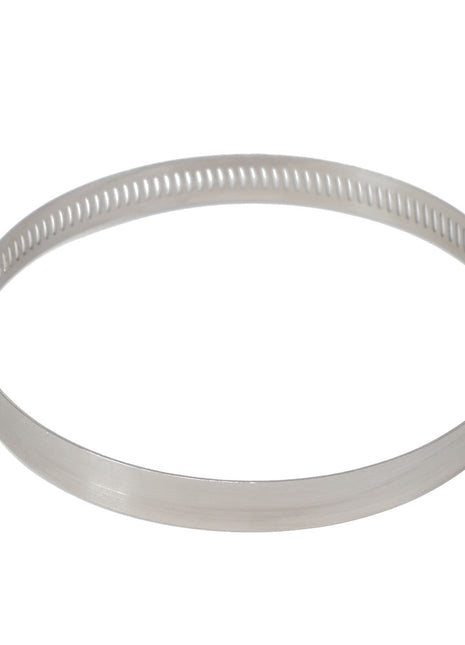 The AGCO | HOSE CLAMP - AG561237, a robust metal hose clamp featuring a screw mechanism, is designed for securing hoses to fittings and offers superior vibration resistance. This product is ideal for application equipment parts, ensuring reliability with the trusted quality of AGCO Genuine Parts.