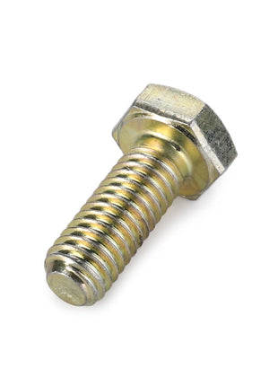 A close-up of an AGCO HEX LOCKNUT - CH129-3178 lying on its side, showcasing the intricate threading and robust hexagonal head.