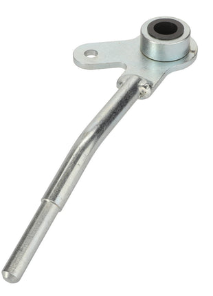 A metallic, cylindrical mechanical component with a protruding arm and a circular hole near the top from the brand AGCO. The product is named AGCO | Lever - Acp0666090, but no current product description is available for it.