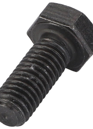 A close-up view of the AGCO Hexagonal Head Bolt - Acw0923610, featuring a black finish with a threaded shaft and hexagonal head by AGCO. No current product description information is available.