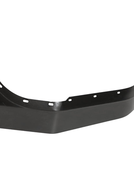 A curved black AGCO Fender, Right (Not In Epsilon) - 3713977P2 with multiple mounting holes along the edges, designed for machinery protection and compatible with various Massey Ferguson models.