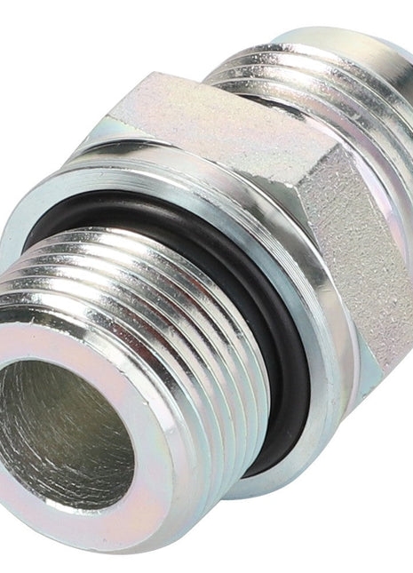 The AGCO ADAPTER - AL5027928 is a metal hydraulic hose fitting featuring a threaded end and an O-ring seal. No additional product description information is available at this time.