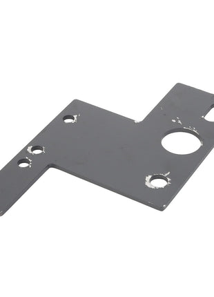 The AGCO Bracket - Acw4034920 is a gray metal L-shaped bracket featuring multiple holes for mounting or attachment, provided by the brand AGCO. No additional product description information is available at this time.