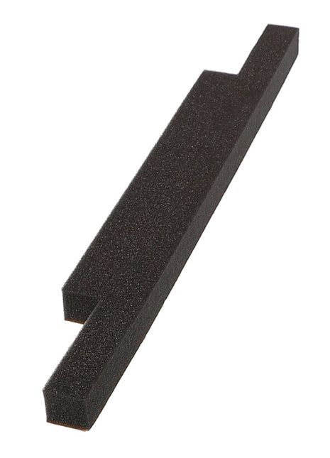 AGCO's FOAM - ACP0381840, a black, L-shaped foam piece with a notch on one end, designed for versatile use. If you have any product questions or need assistance, our support team is ready to help.