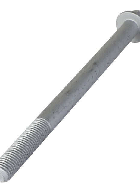 Close-up of the AGCO Hex Flange Head Machine Screw - Acw1493750, featuring a hexagonal head and a partially threaded shaft, set against a plain white background.