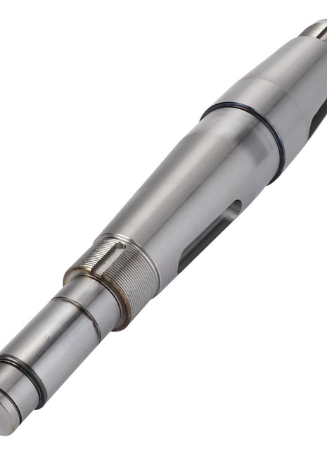 Introducing the AGCO Shaft, Engine Power Take-Off - D28783912: a high-efficiency metallic cylindrical mechanical component featuring multiple segments and a threaded connector, meticulously designed by AGCO to maximize uptime.